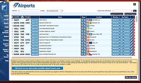 Safelog Pilot Logbook Mac Screenshot 7